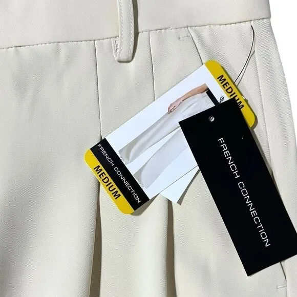 French Connection Women's Wide Leg Trouser Tan Size Medium - Picture 11 of 16